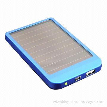 Portable solar charger/power bank, 2600mAh battery/charging power supply for iPhone 5/4/4S